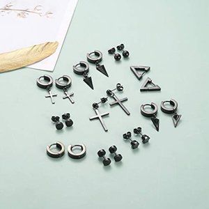 Stainless Steel Punk Goth Earrings Set